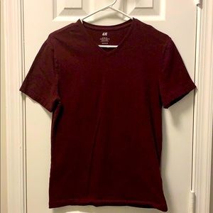 H&M Maroon Slim Fit Men’s Shirt, Size Medium